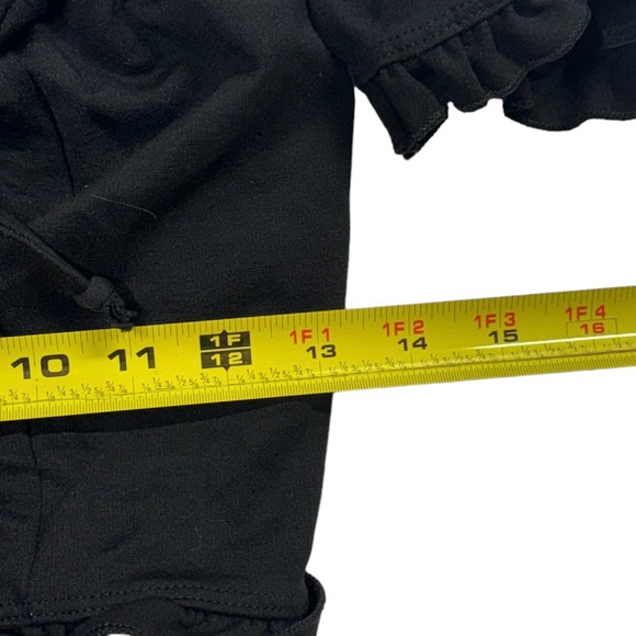 Sarah La size large off the shoulder style black lace up top in great condition! - Picture 2 of 8